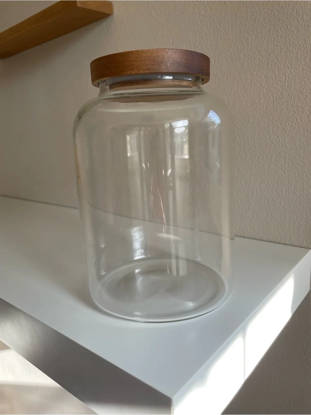 Glass Storage Jar with Wooden Lid